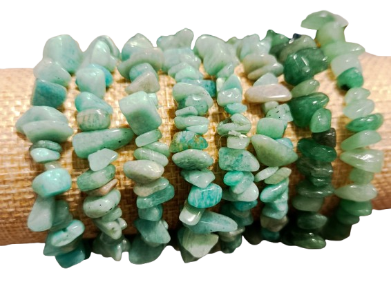 Pulsera chips amazonita