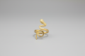 Anillo acero regulable serpioente dorada IVA incluido