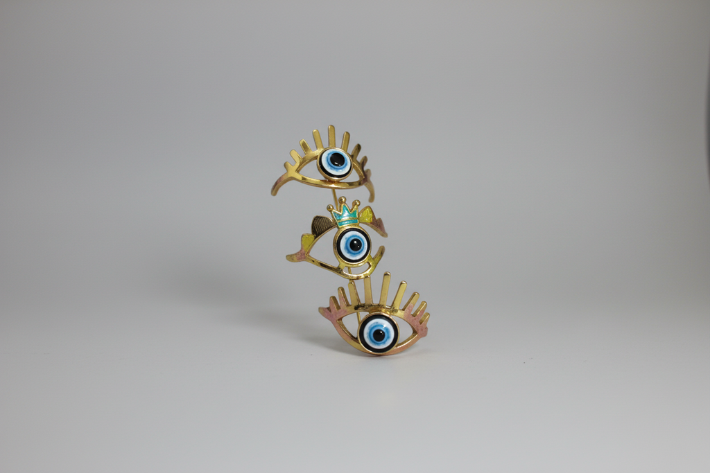 Anillo ojo truco, varios modelos y tallas. de acero