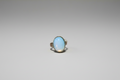 Anillo piedra opalo de acero