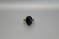 Anillo de piedra obsidiana negra