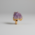 Anillo acero piedra amatista regulable IVA incluido