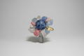 Anillo elástico Flor elástico con piedra central lapisázuli IVA incluido