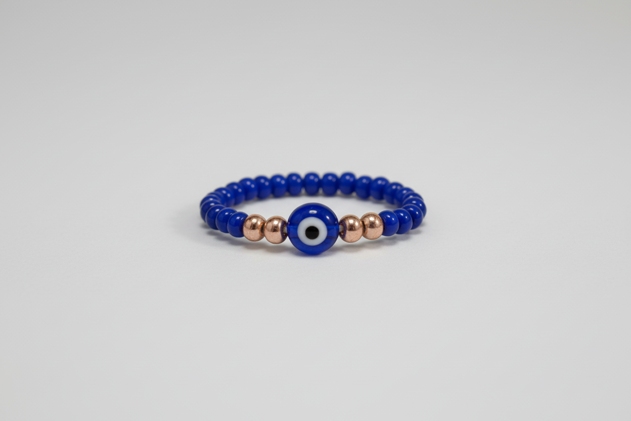 Anillo elástico  ojo turco azul IVA incluido