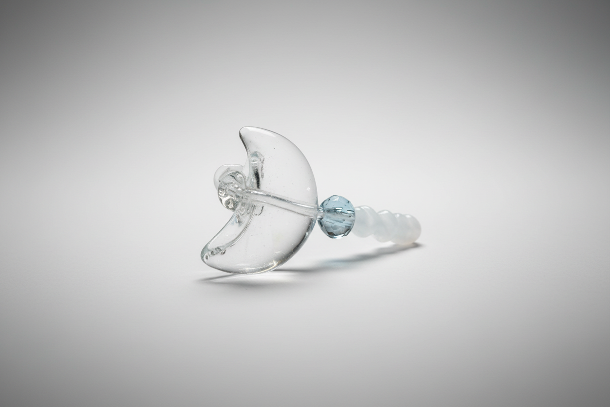 Anillo elástico con luna y cristal opaco IVA incluido