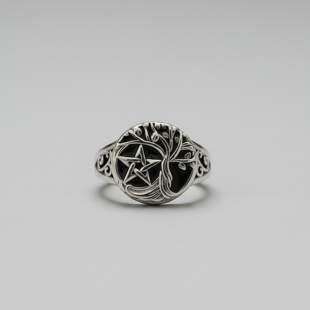 Anillo tetragramaton de acero IVA incluido