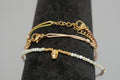 Pulsera de cuentas cristal blanco y calavera. IVA incluido