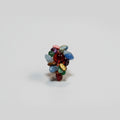 anillo elástico con varias piedras , lapislázuli, amatista, aventurina verde (Diseño Lubelia)