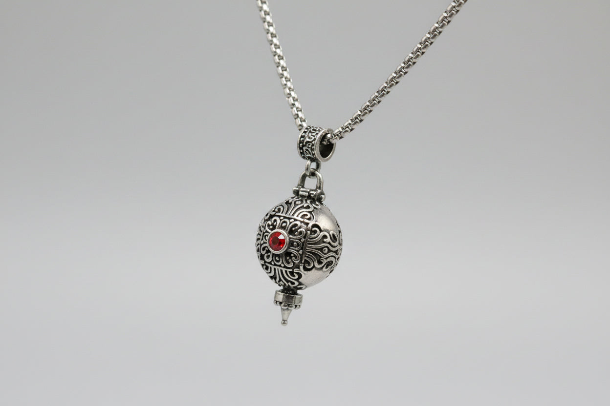 Llamador de Ángeles acero con cristal rojo IVA incluido.