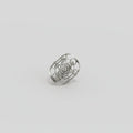 Anillo acero símbolo Arcángel Metatrón, ajustable plateado