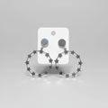 Pendientes de acero grandes con estrellas