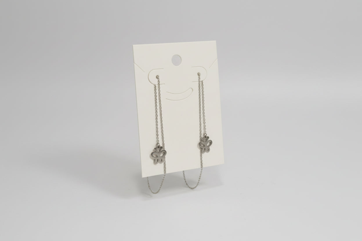 Pendientes largos con mariposa. IVA incluido