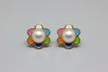 Pendientes de acero flor de colores IVA incluido
