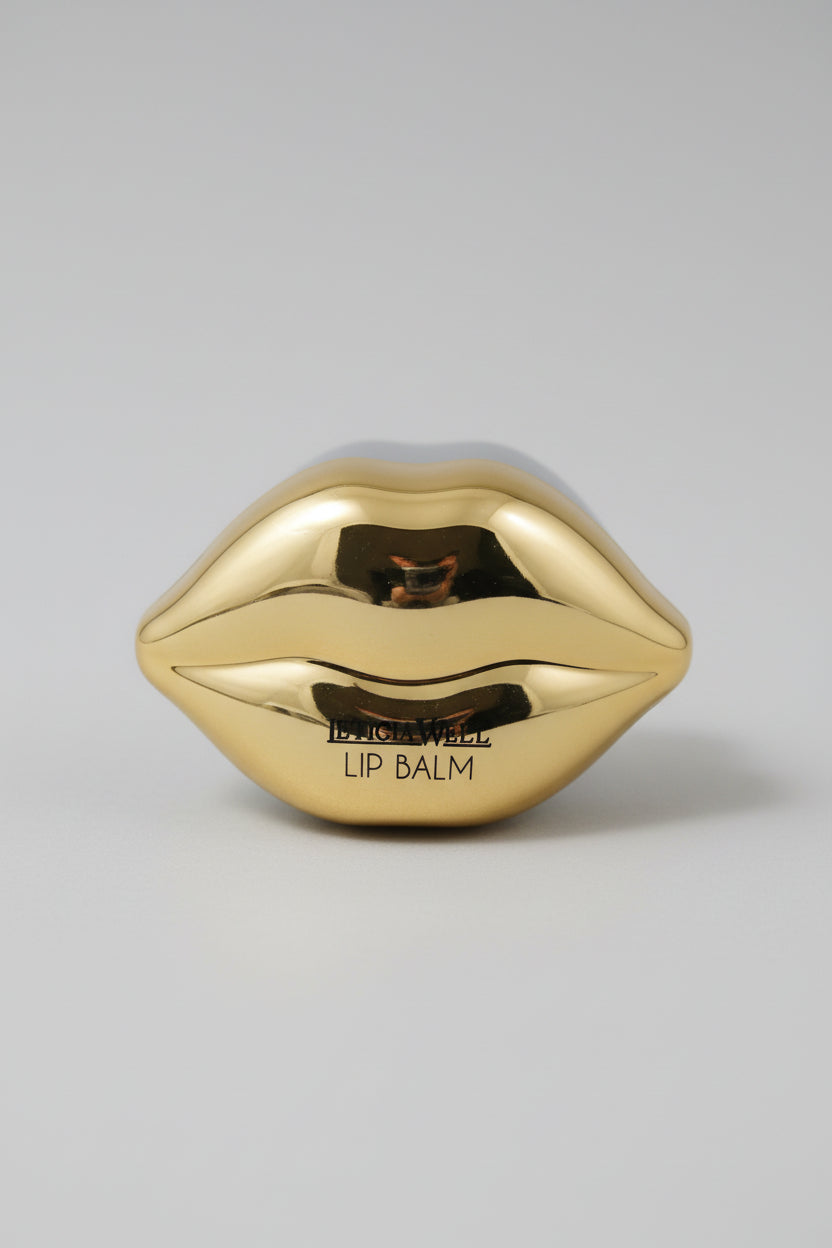 Bálsamo labial diseño labios dorados. IVA incluido