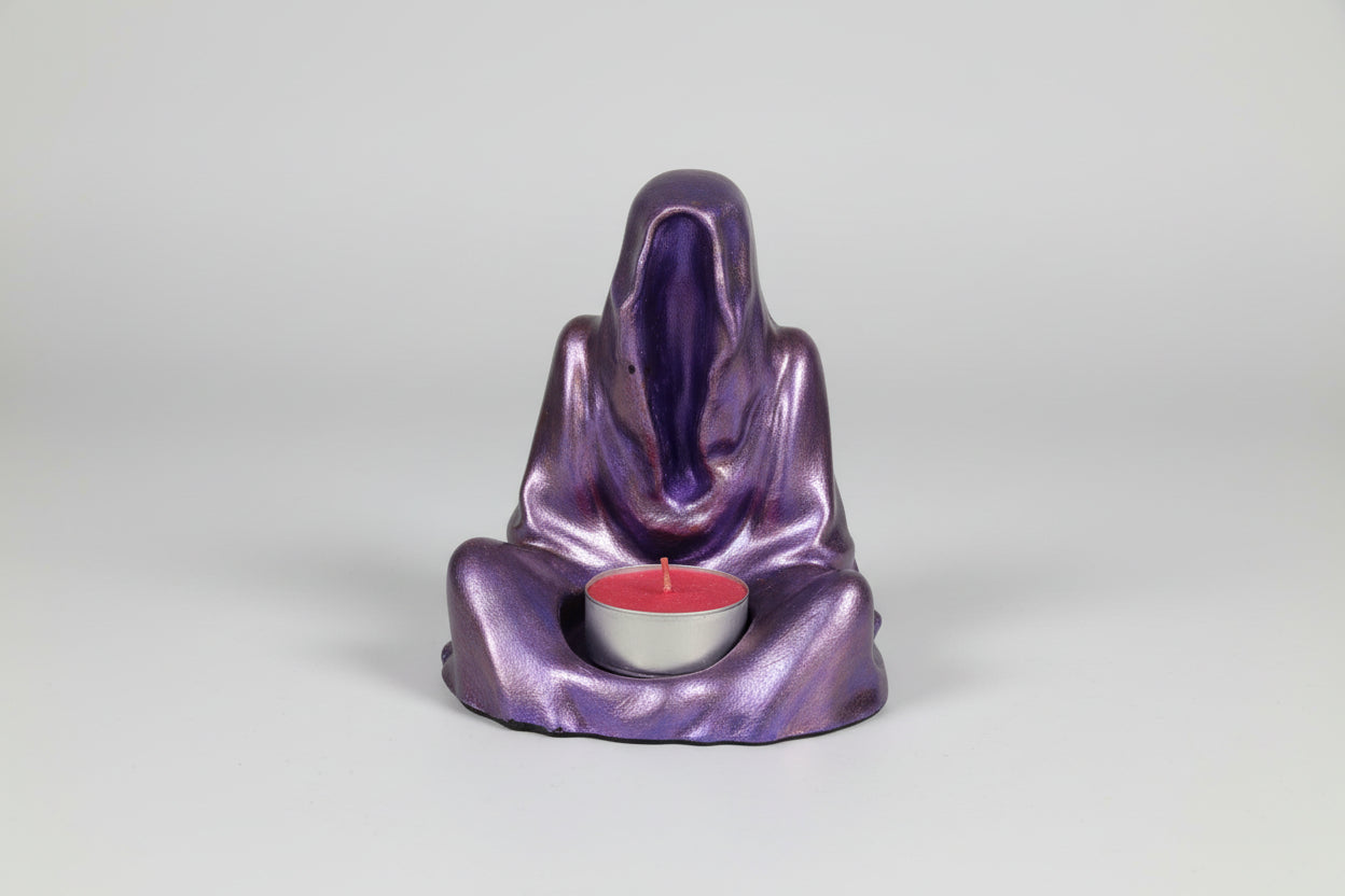 Porta velas de té arconte violeta 12X10cm. (Hecho por Lubelia ) IVA incluido