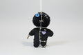 Llavero muñeco color negro con una llave en su mano (Intención, abrir caminos favorables y de protección ) (Hecho por Lubelia ) IVA incluido
