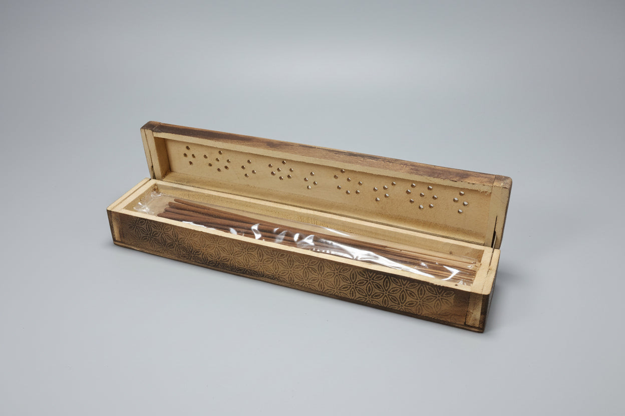Porta incienso caja de madera 31X6 cm. IVA incluido