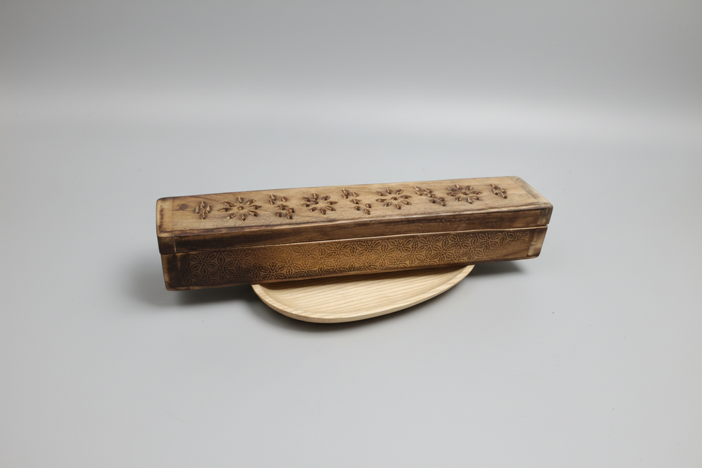 Porta incienso caja de madera 31X6 cm. IVA incluido