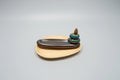 porta conos zen  tipo cascada  tonos verdes y marrón 19X6 cm. IVA incluido