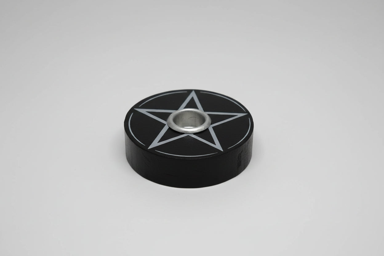 Porta cono tetragramaton de madera negro 5X5 cm. IVA incluido