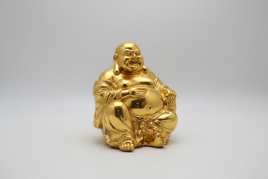 Buda dorado resina dorado. 13X14 cm. IVA incluido.