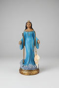 Diosa  del mar Yemayá es la madre primordial, la dueña del mar color azul más colgante caracola 20X8 cm.IVA incluido