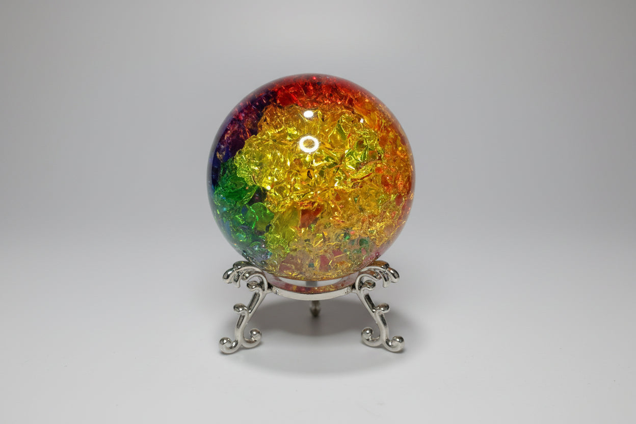 Bola de cristal de colores 6X6 cm. IVA incluido.