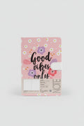 Libreta rosa con flores 19X13 cm. IVA incluido