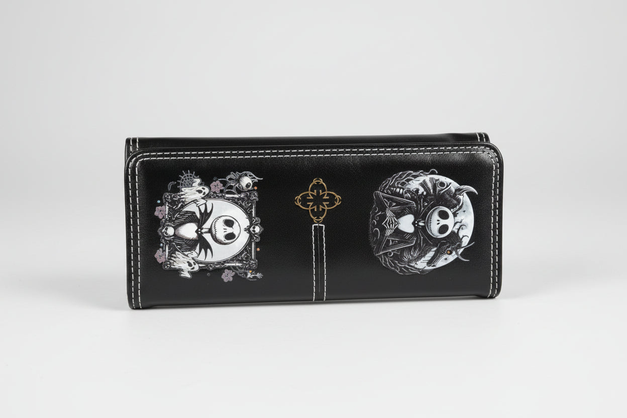 Monedero color negro pesadilla antes de navidad 20X10 cm. IVA incluido.