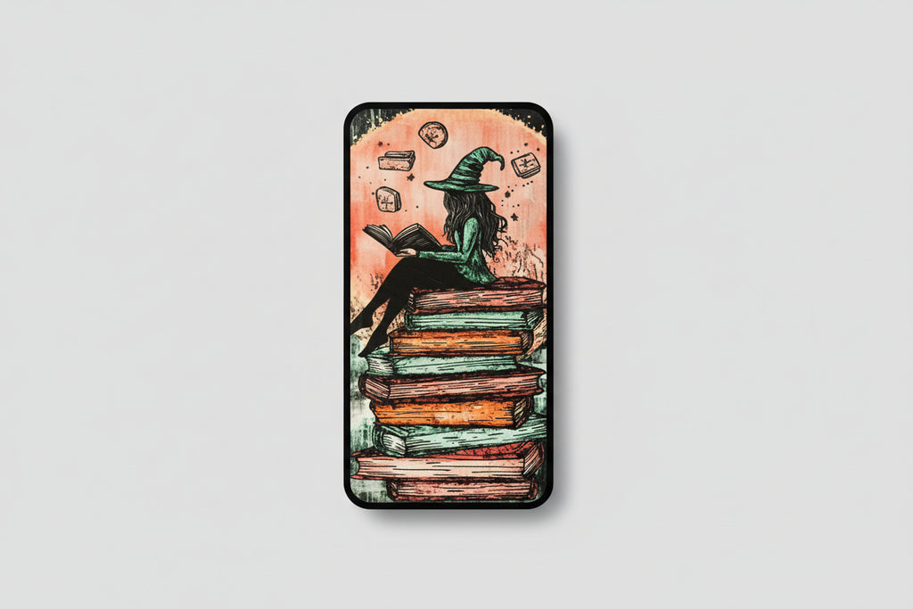 Monedero bruja, color negro. 20X11 cm. IVA incluido.