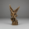 Arcángel Miguel, resina efecto metal 12X5 cm. IVA incluido.