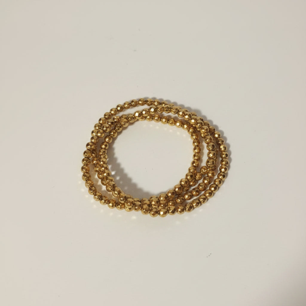 Pulsera piedra de cuentas  Pirita. IVA incluido.