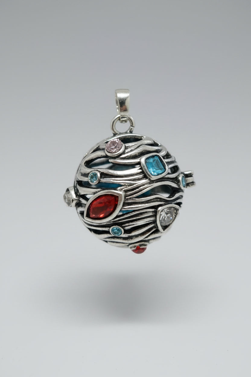 Llamador de Ángel de cristales con cadena