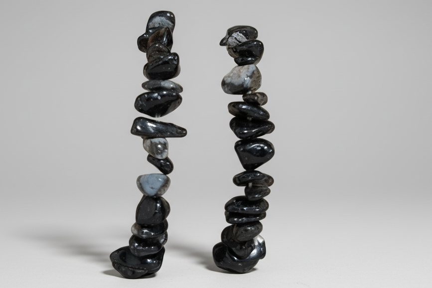 Pulsera chip de obsidiana nevada