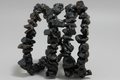Pulsera  chip turmalina negra