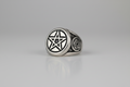 Anillo acero tetragramaton, central y lagteral Hombre precio con IVA