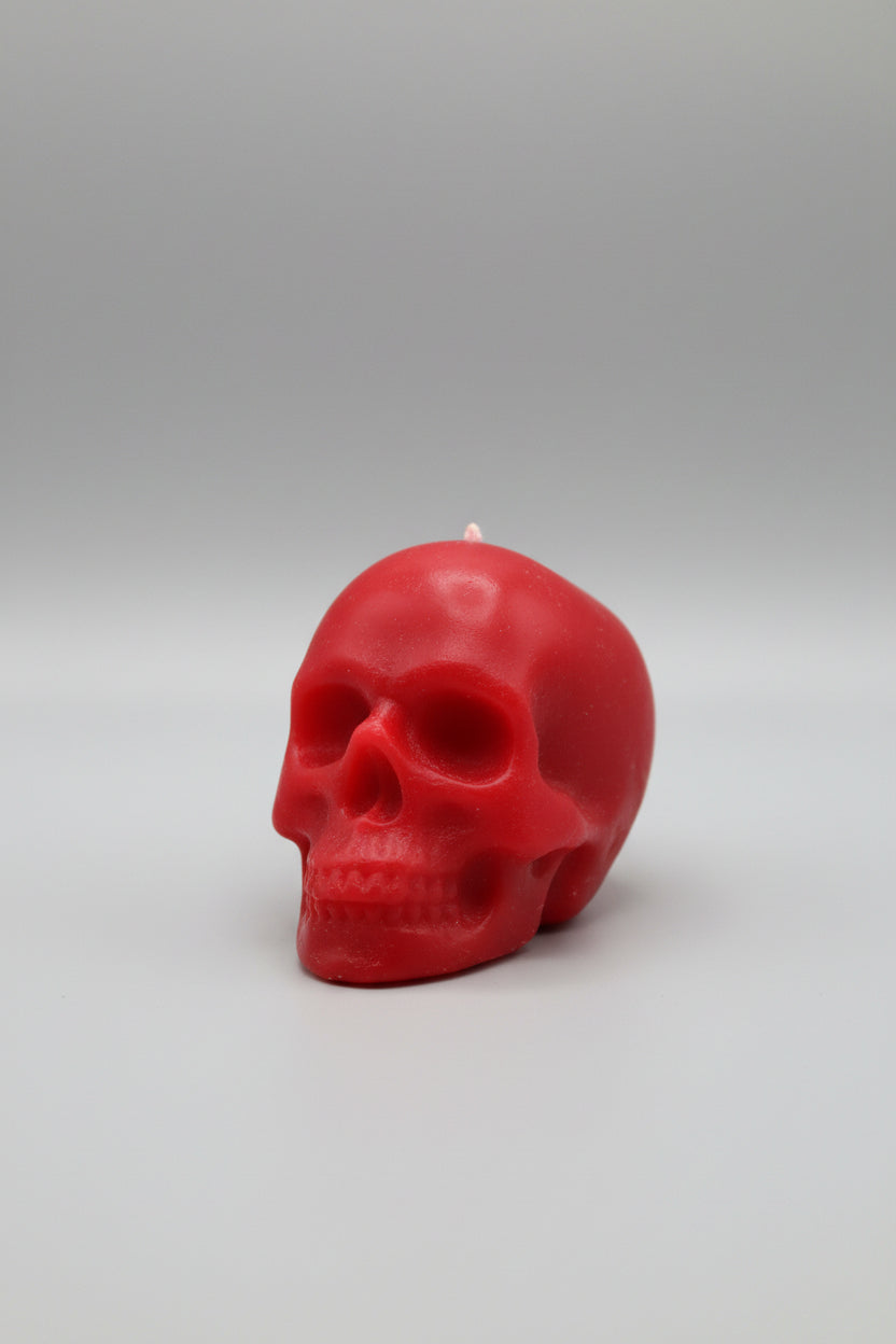 Vela calavera pequeña color rojo. IVA incluido.