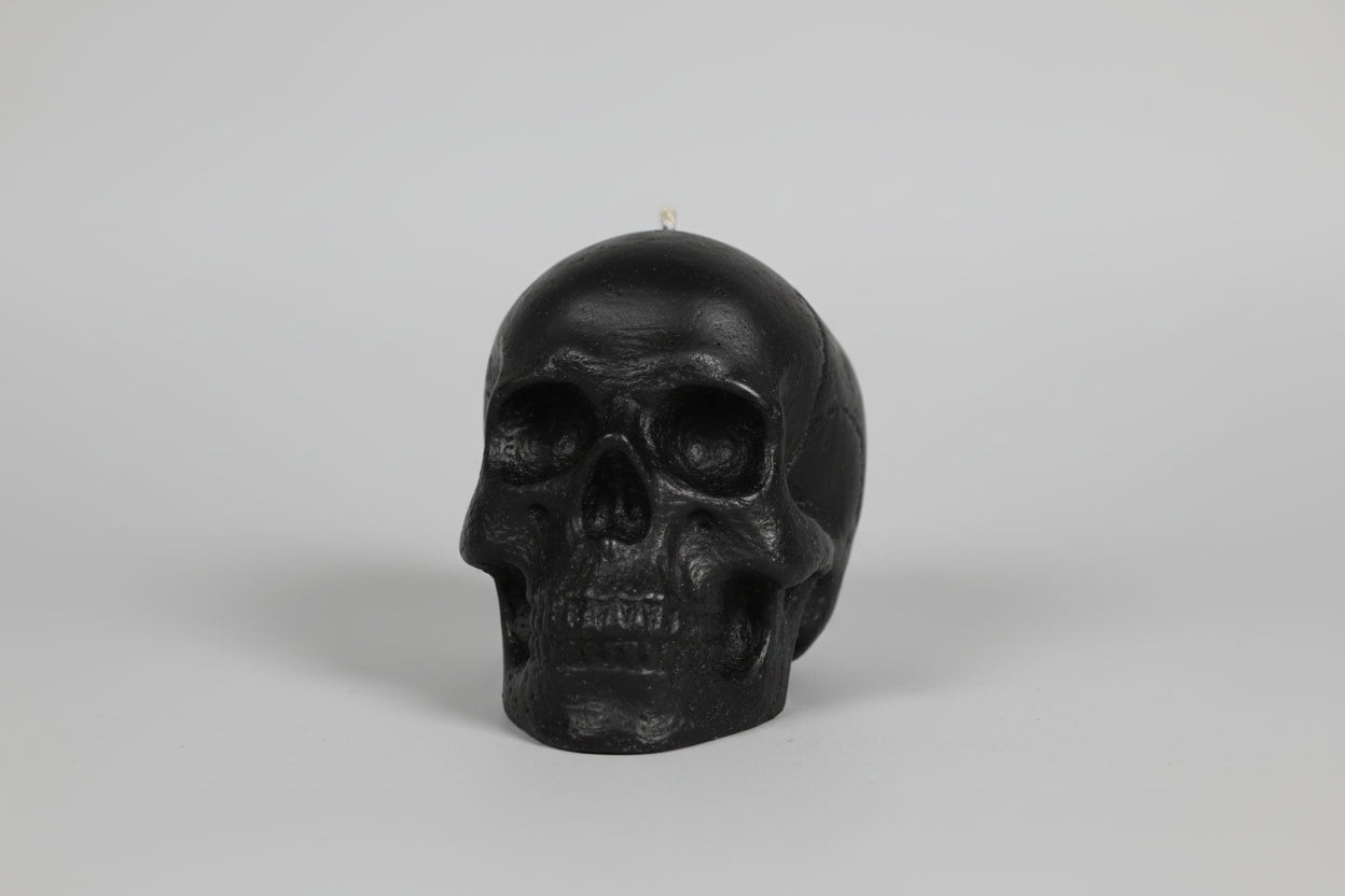 Vela calavera pequeña color negra. IVA incluido