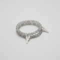Pulsera de cuentas Ágata gris con llave ( Diseño de Lubelia )IVA incluido