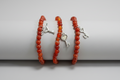 Pulsera de cuentas con cornalina  con llave ( Diseño de Lubelia )IVA incluido