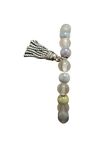 Pulsera de cuentas  y escoba de bruja.- IVA incluido