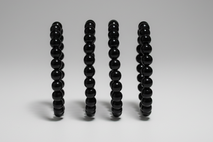 Pulsera de cuentas piedra obsidiana. IVA incluido