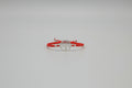Pulsera elástica roja con amuleto árbol