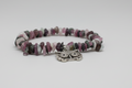 Pulsera chip con variedad de piedras y dije de búho(Diseño de Lubelia)