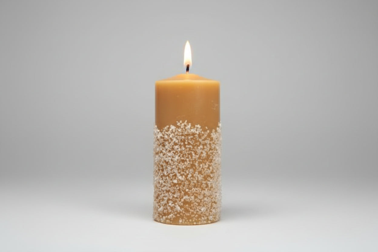 Velón de sal y palo santo para rituales. 16X6 cm. IVA incluido.
